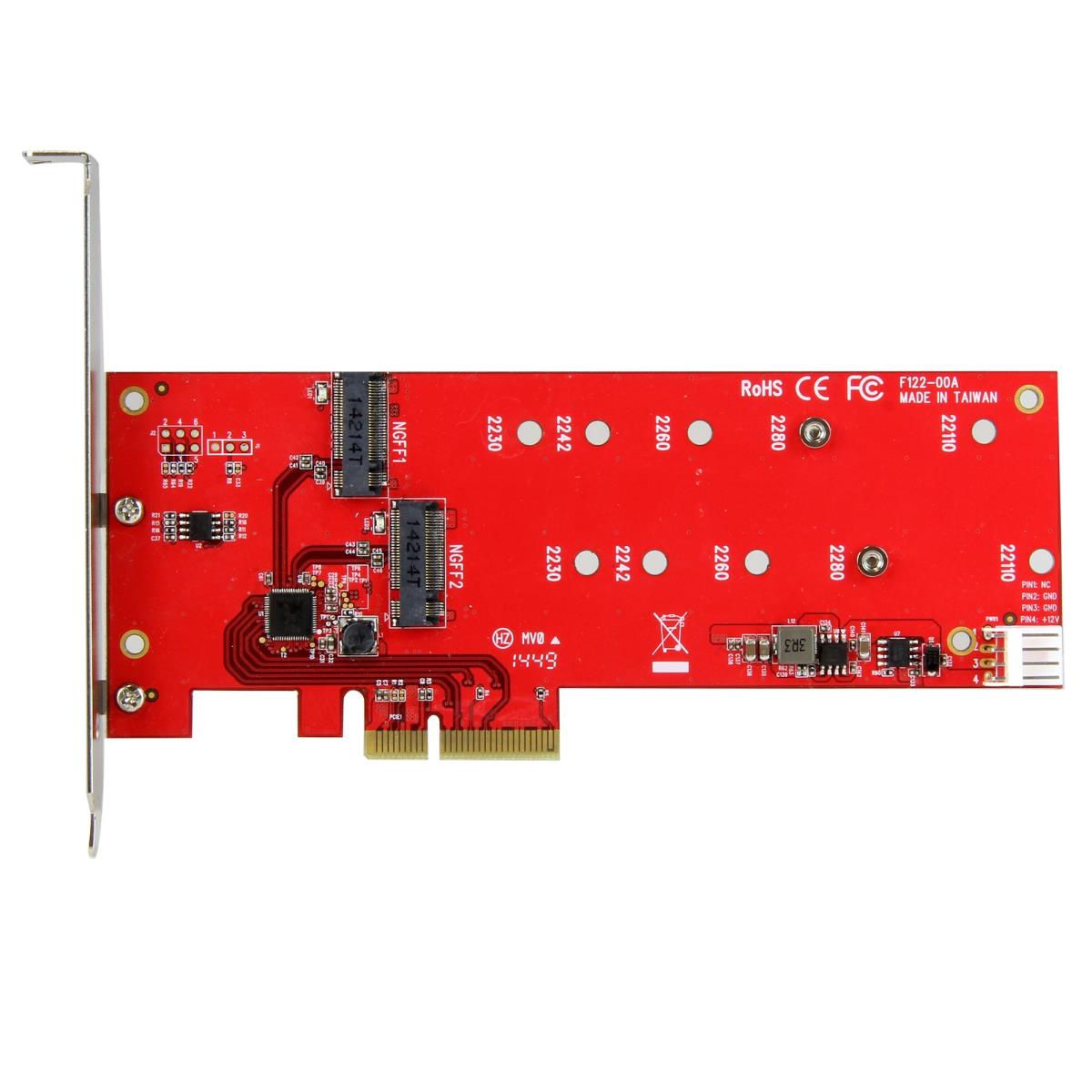 STARTECH.COM Controller Card - 2x M.2 SSD Pci-e