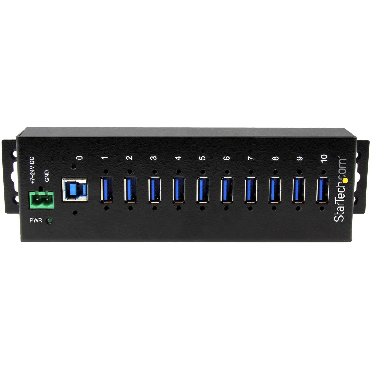 STARTECH.COM Rugged Metal 10port USB 3.0 Hub Din Rail And Wall-mountable
