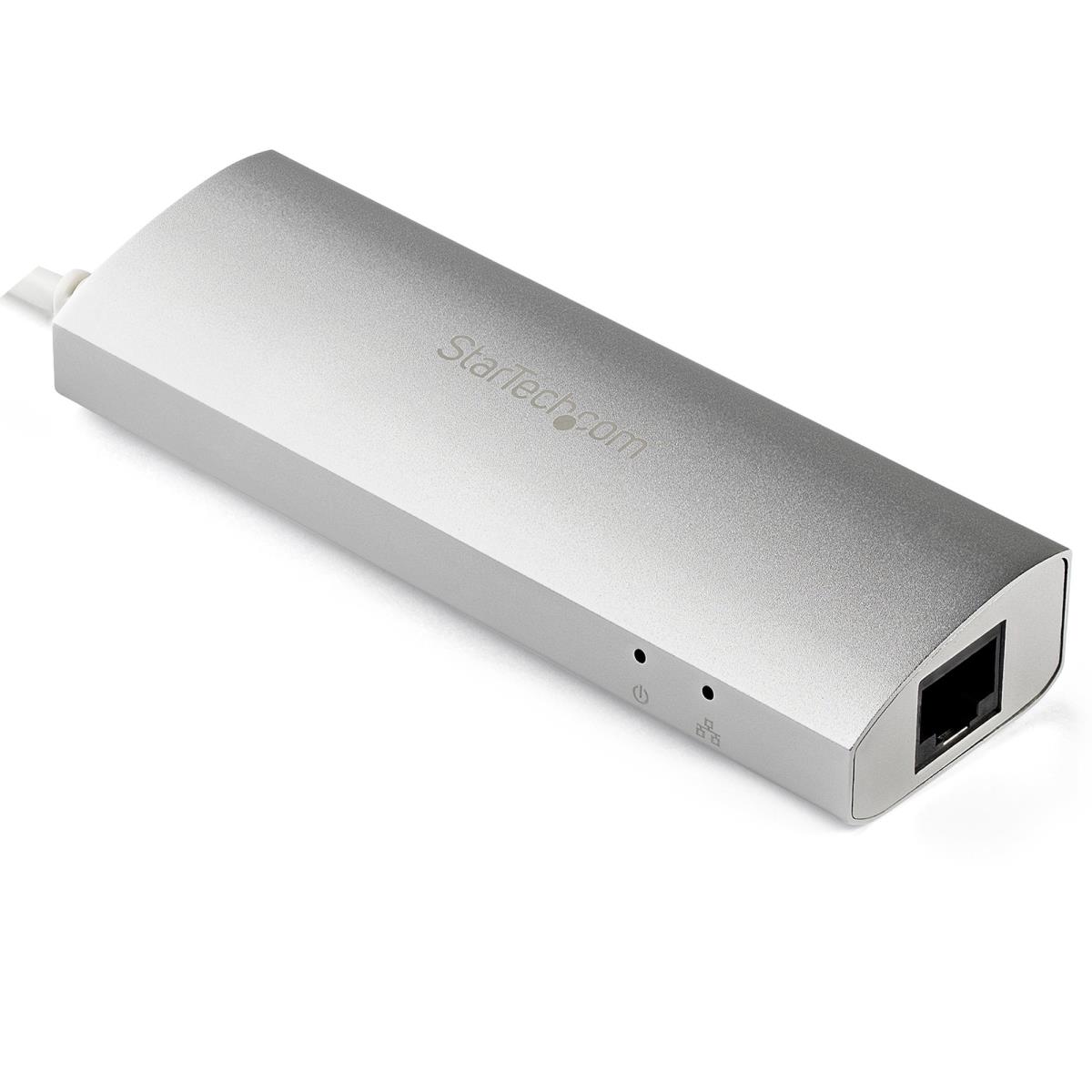 STARTECH.COM USB Hub 3port With Gigabit Network Adapter Silver