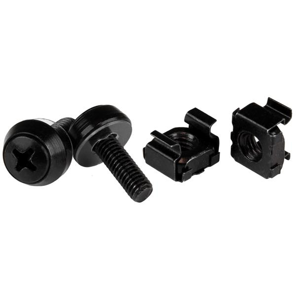STARTECH.COM M5 Mounting Screws And Cage Nuts For Server Rack Cabinet 100 Pack Black