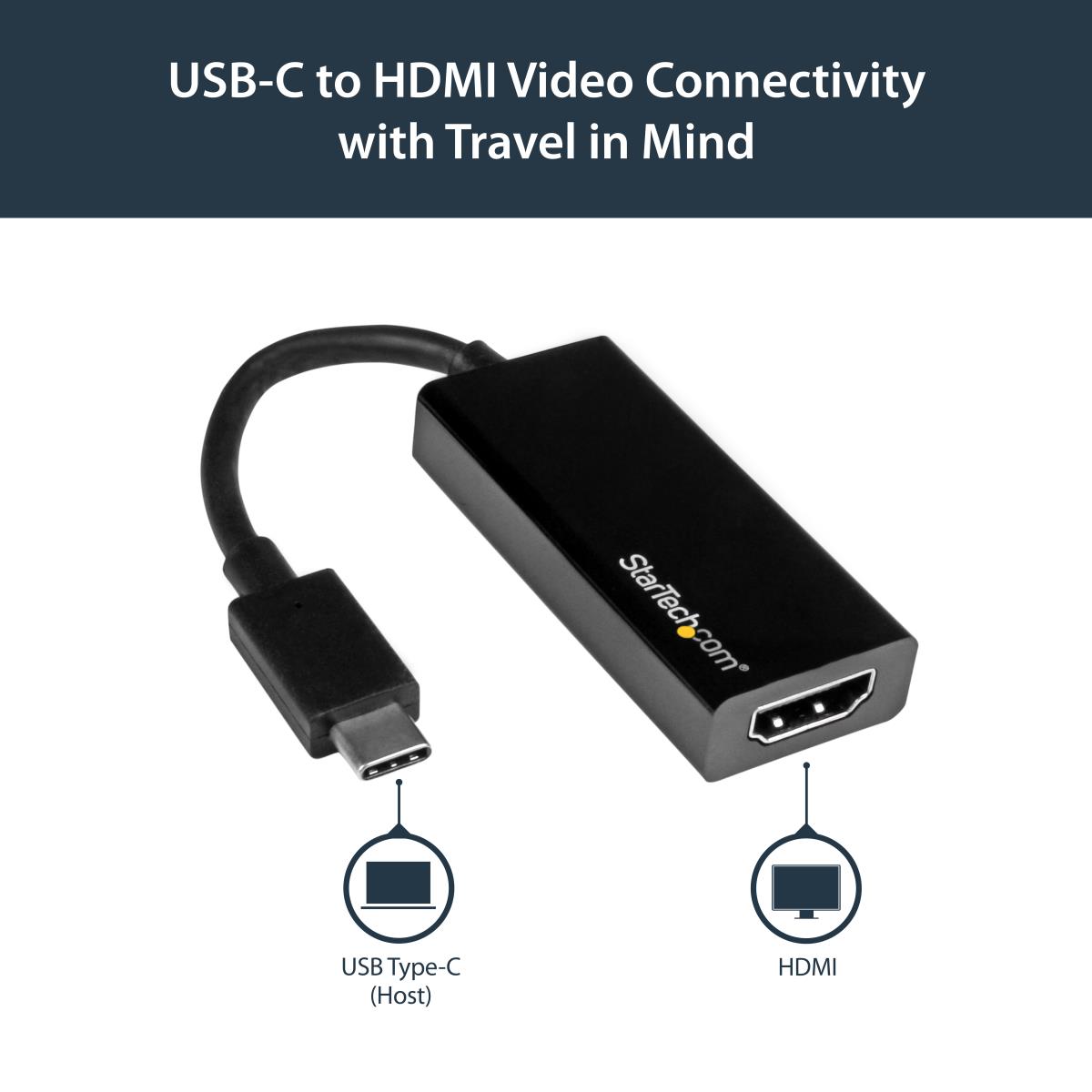 STARTECH.COM USB-c To Hdmi Adapter - Black
