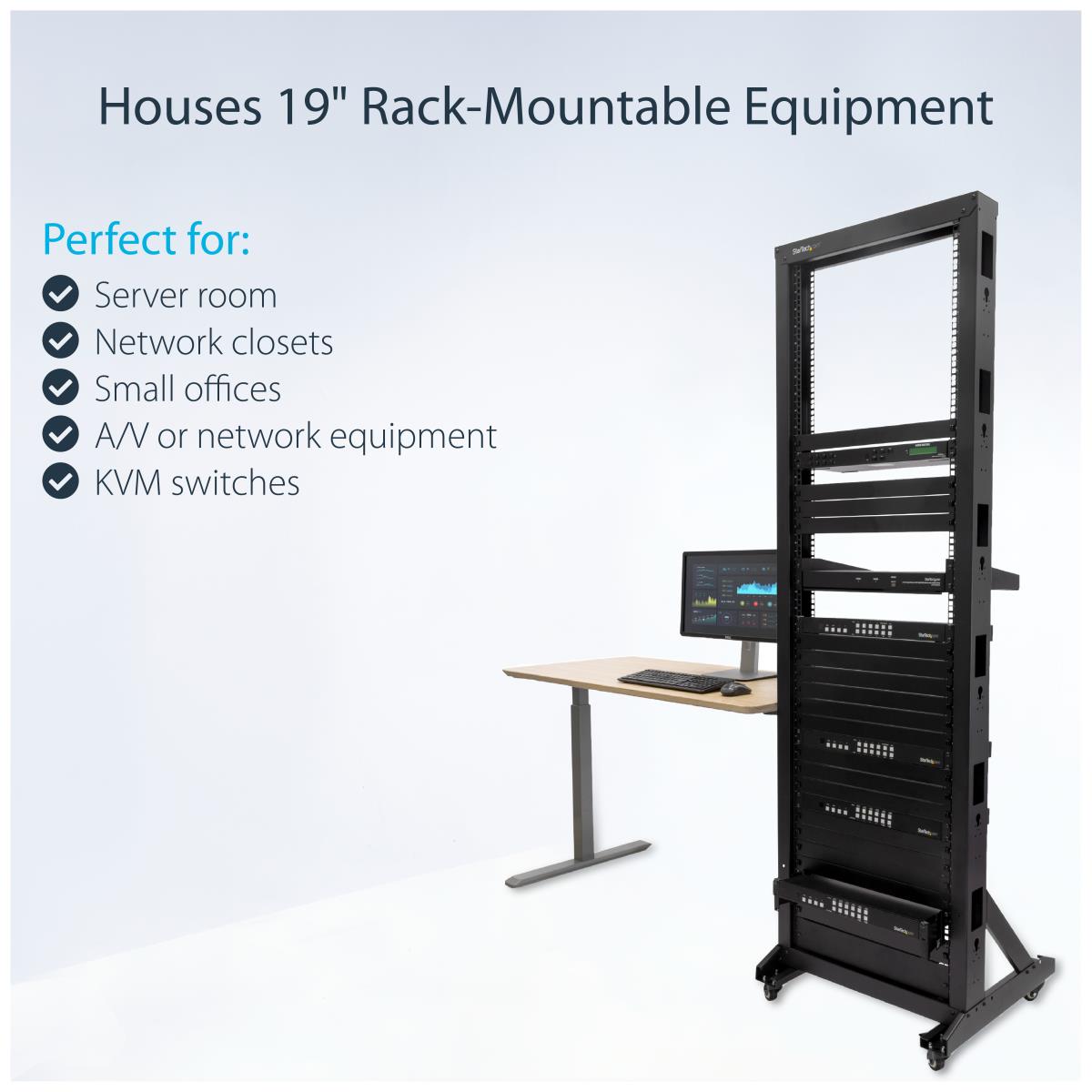 STARTECH.COM Server Rack 2-post With Casters - 42u