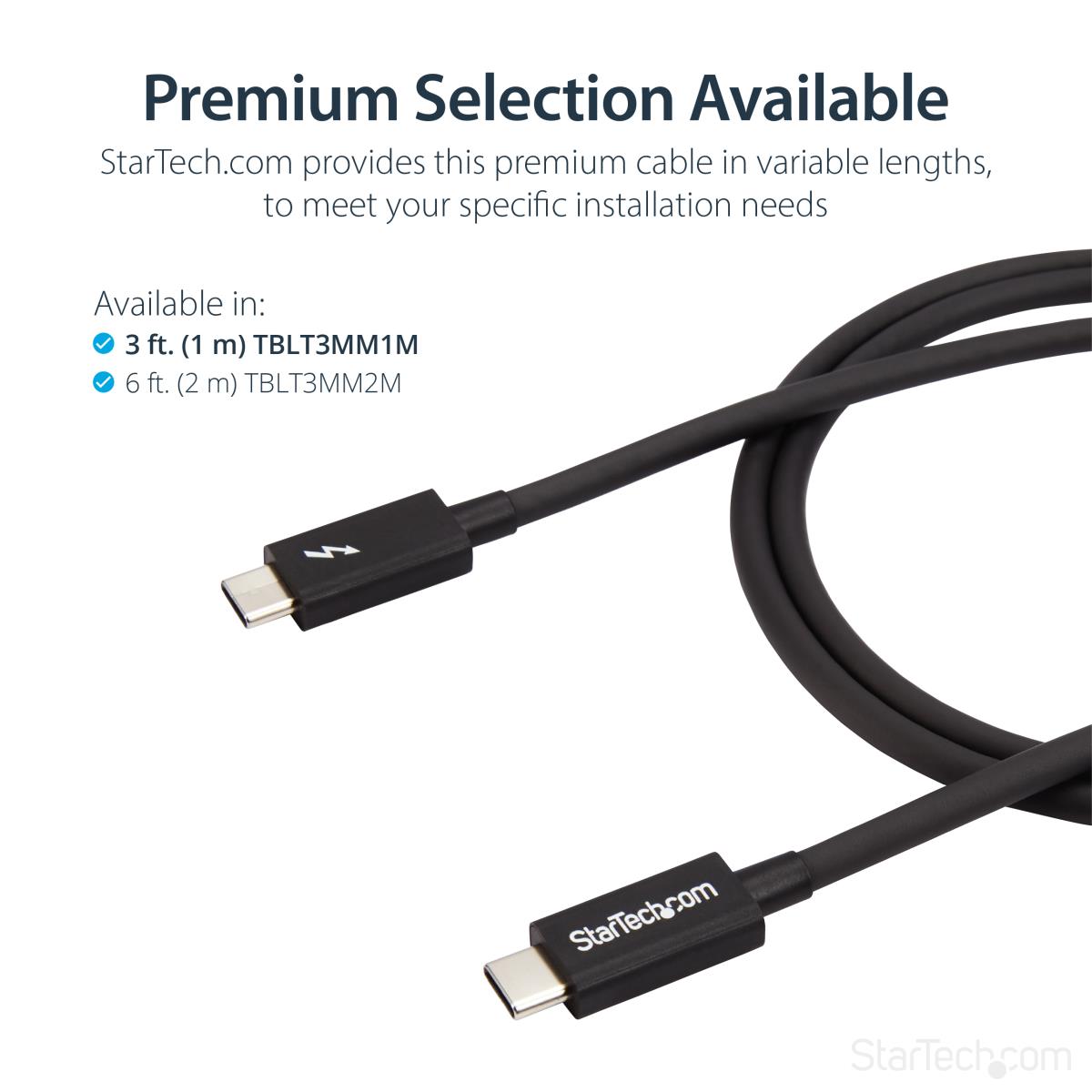 STARTECH.COM Thunderbolt 3 USB-c Cable (20gbps) 1m - Thunderbolt USB And DisplayPort Compatible