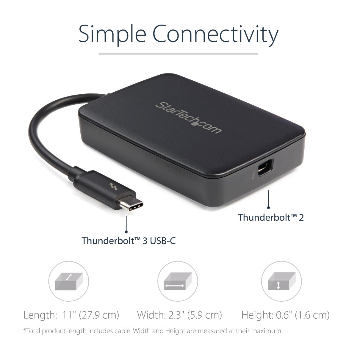 STARTECH.COM Thunderbolt 3 USB C To Thunderbolt Adapter