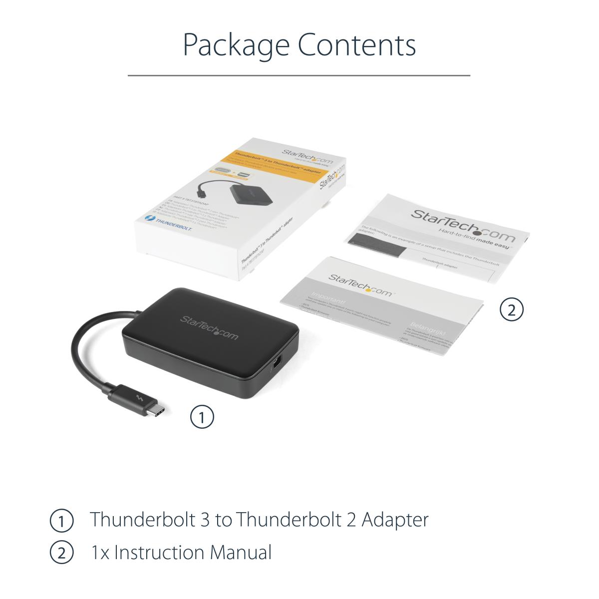 STARTECH.COM Thunderbolt 3 USB C To Thunderbolt Adapter