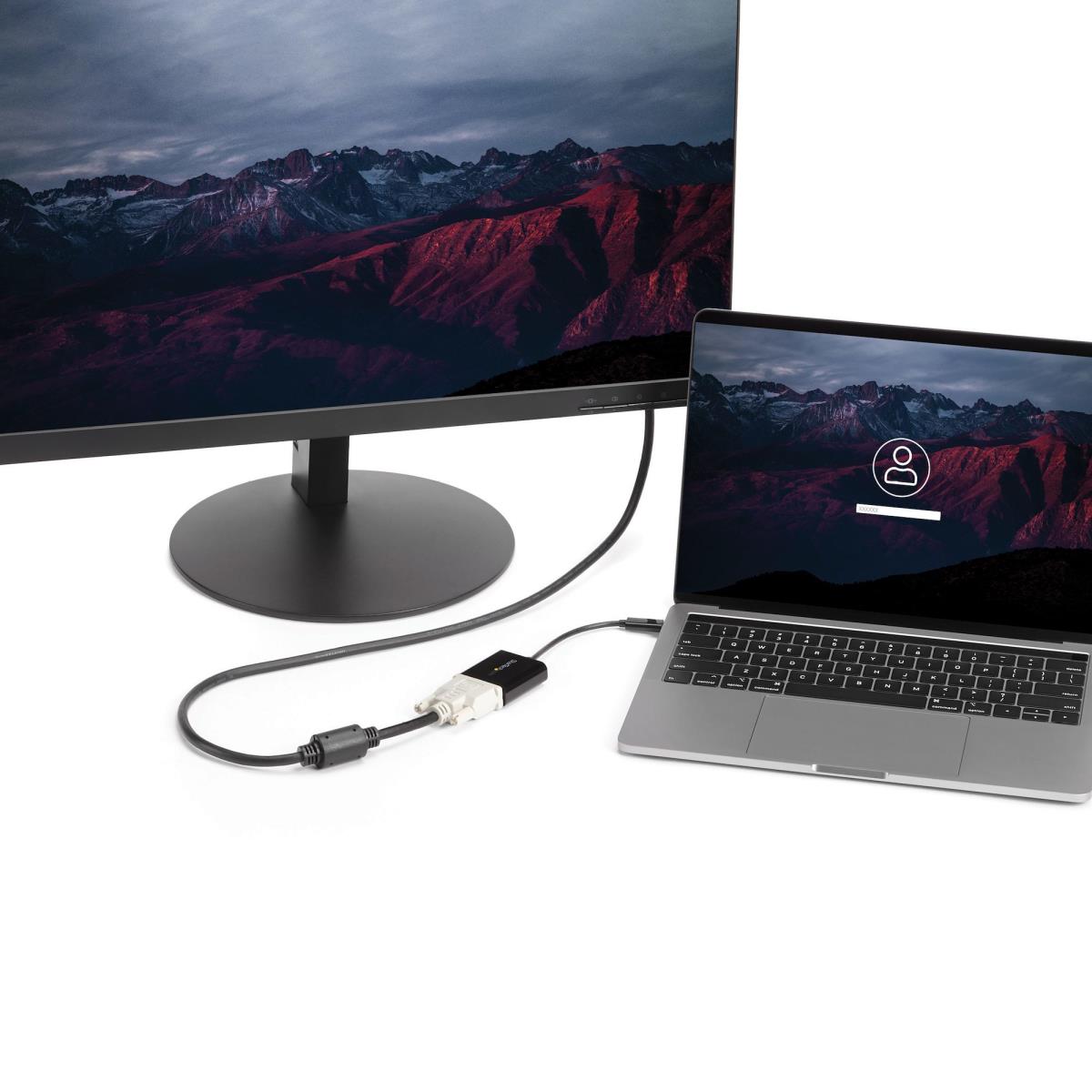 STARTECH.COM USB Type C To DVI Adapter USB-c DVI Video Converter-black