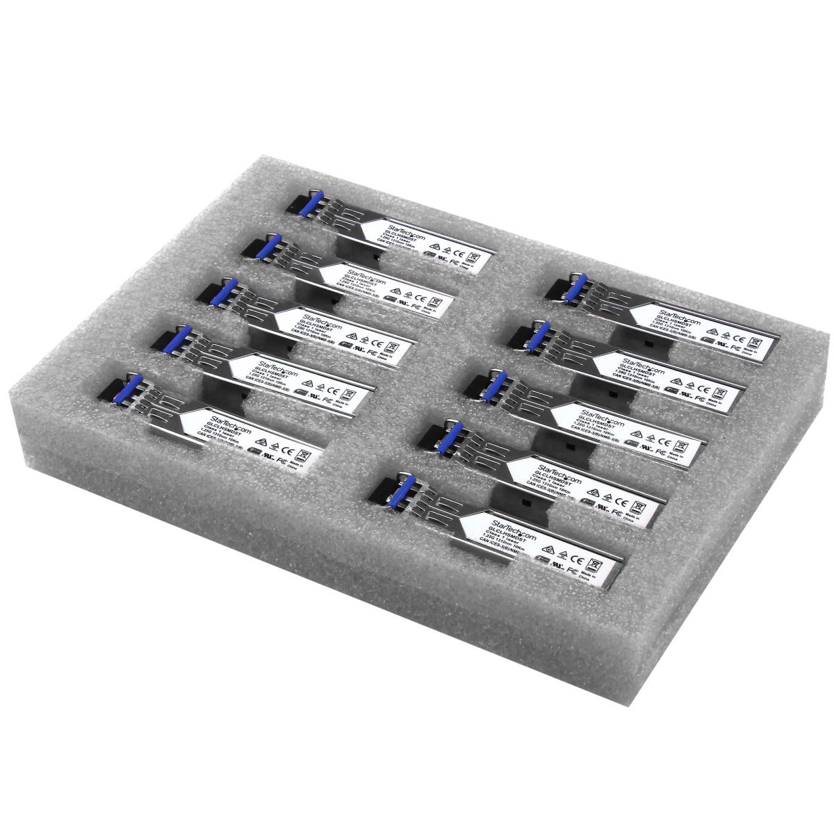 STARTECH.COM Gigabit Fiber Sfp Transceiver Module - Cisco Glc-lh-smd Compatible - Sm/mm Lc - 10km / 550m - 10pack