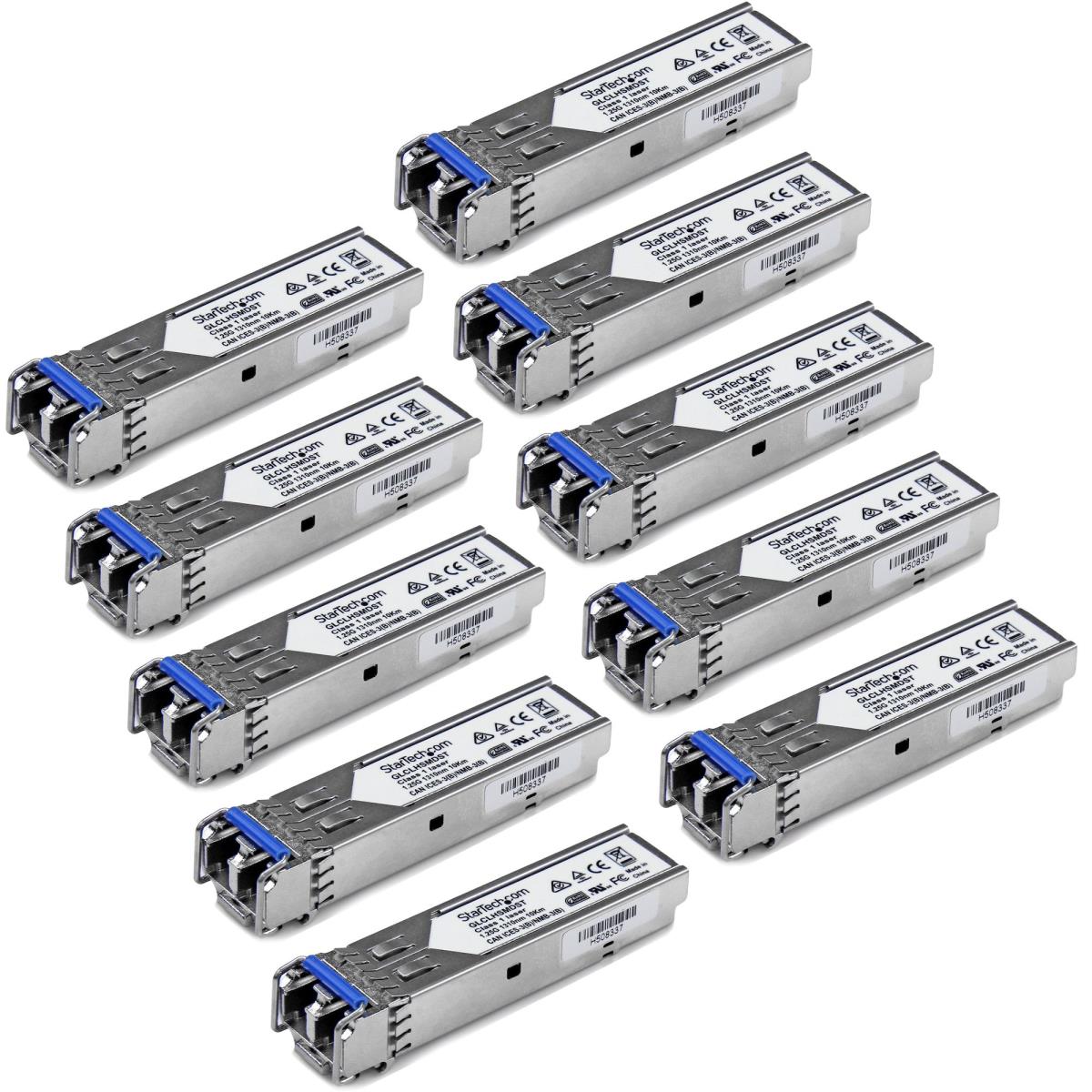 STARTECH.COM Gigabit Fiber Sfp Transceiver Module - Cisco Glc-lh-smd Compatible - Sm/mm Lc - 10km / 550m - 10pack