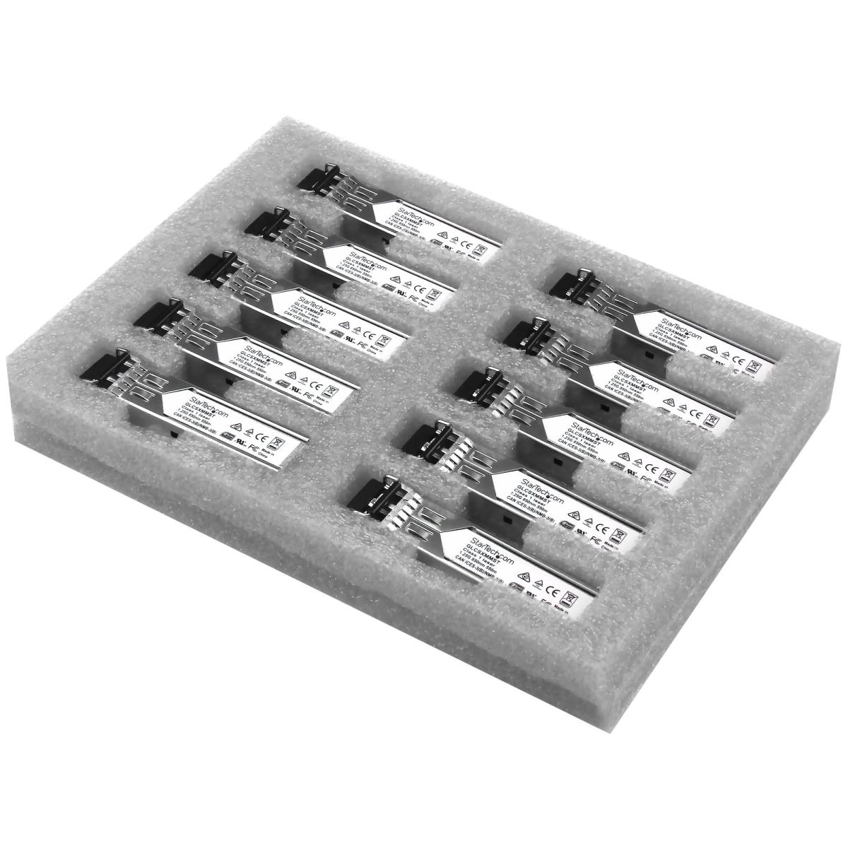 STARTECH.COM Gigabit Fiber Sfp Transceiver Module - Cisco Glc-sx-mm Compatible - Mm Lc - 550m - 10 Pack