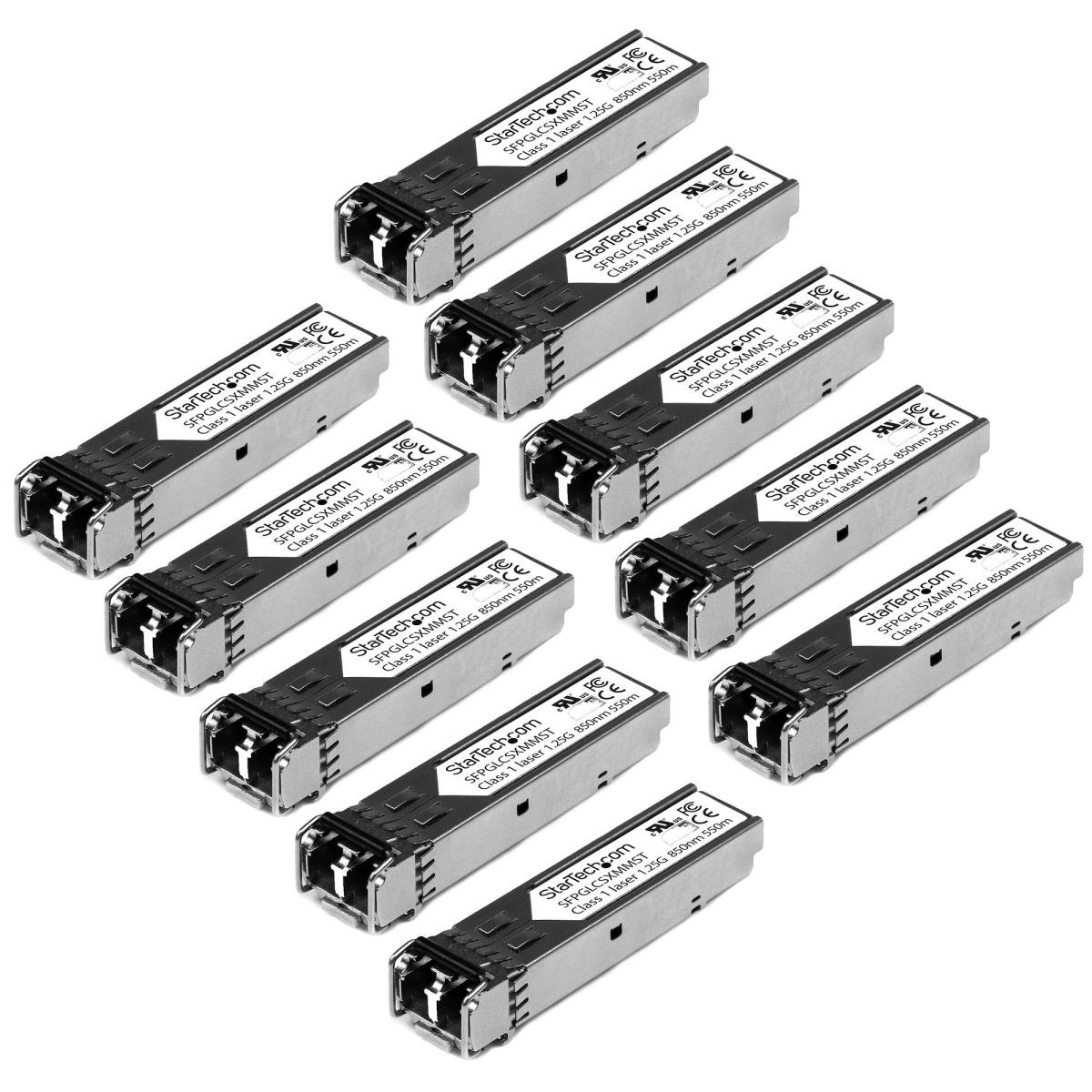 STARTECH.COM Gigabit Fiber Sfp Transceiver Module - Cisco Glc-sx-mm Compatible - Mm Lc - 550m - 10 Pack