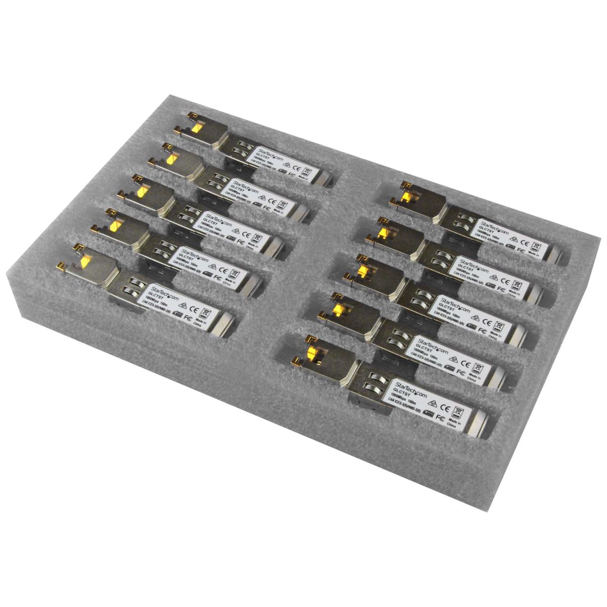 STARTECH.COM Gigabit Rj45 Copper Sfp Transceiver Module - Cisco Glc-t Compatible - 10 Pack