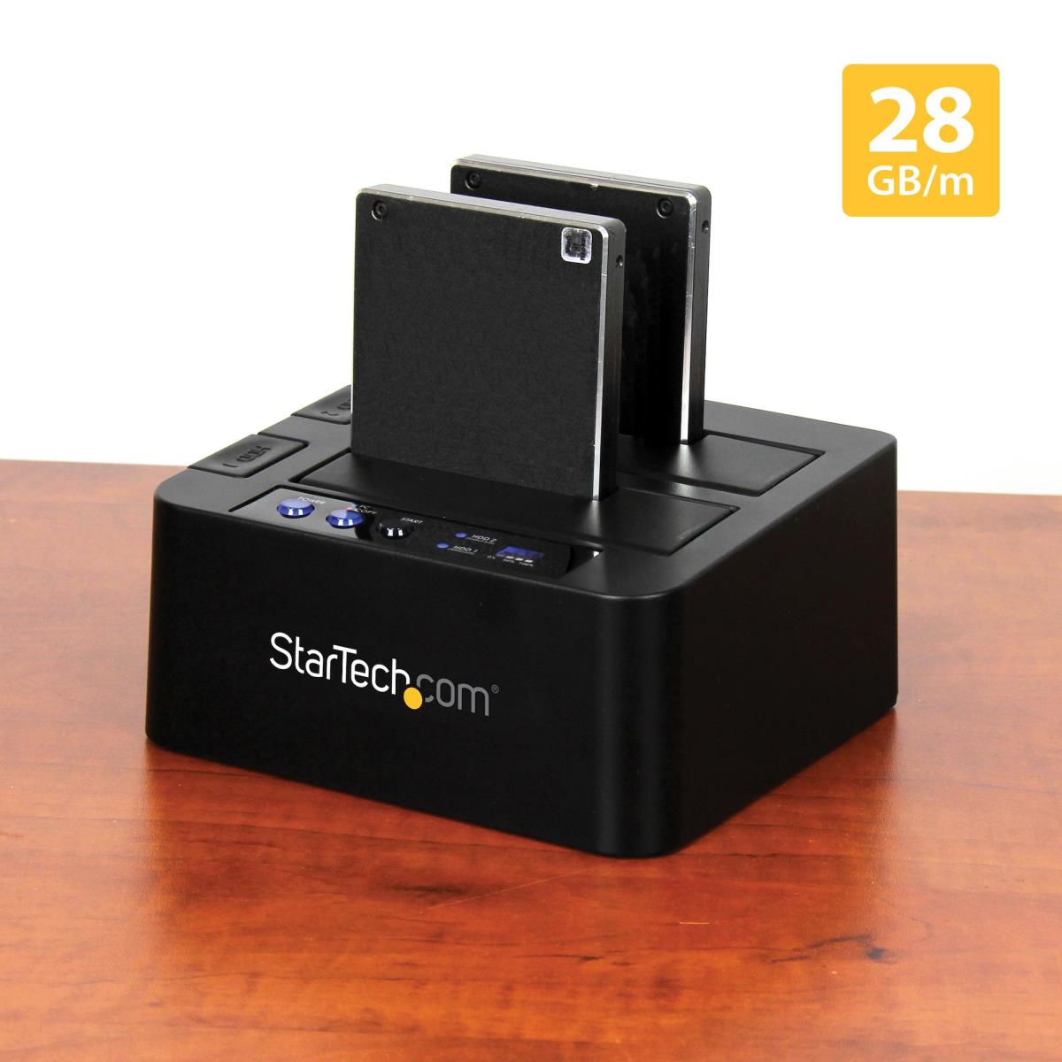 STARTECH.COM Dock - Standalone Duplicator USB 3.1 (10gbps) For 2.5in & 3.5in SATA SSD/HDD Drives - HDD Cloner