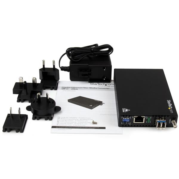 STARTECH.COM Media Converter - Gigabit Ethernet Copper-to-fiber - Sm Lc - 20km