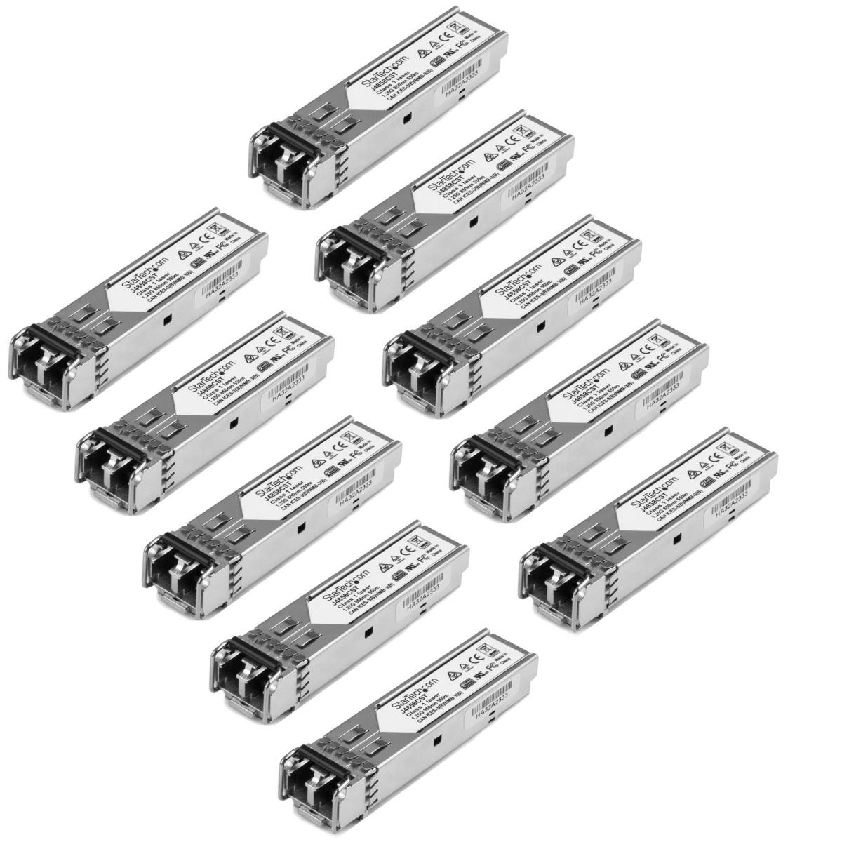 STARTECH.COM Gigabit Fiber Sfp Transceiver Module - Hp J4858c Compatible - Mm Lc With Ddm - 550 M 10pack