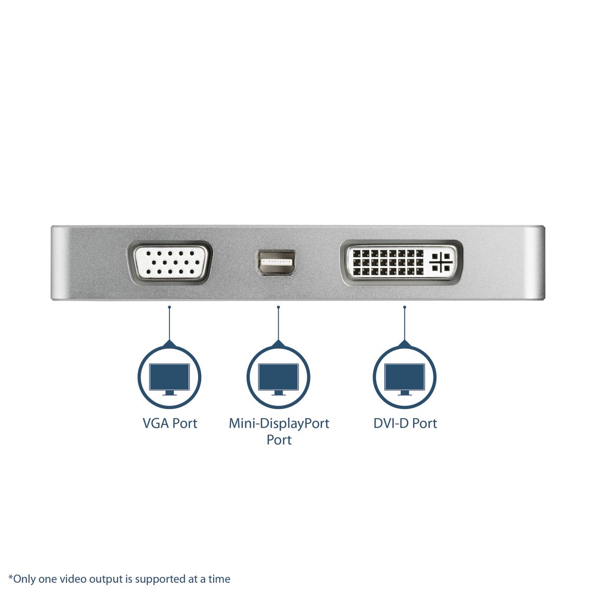 STARTECH.COM Video Converter 4-in-1 USB Type C To Vga DVI Hdmi Mdp-4k