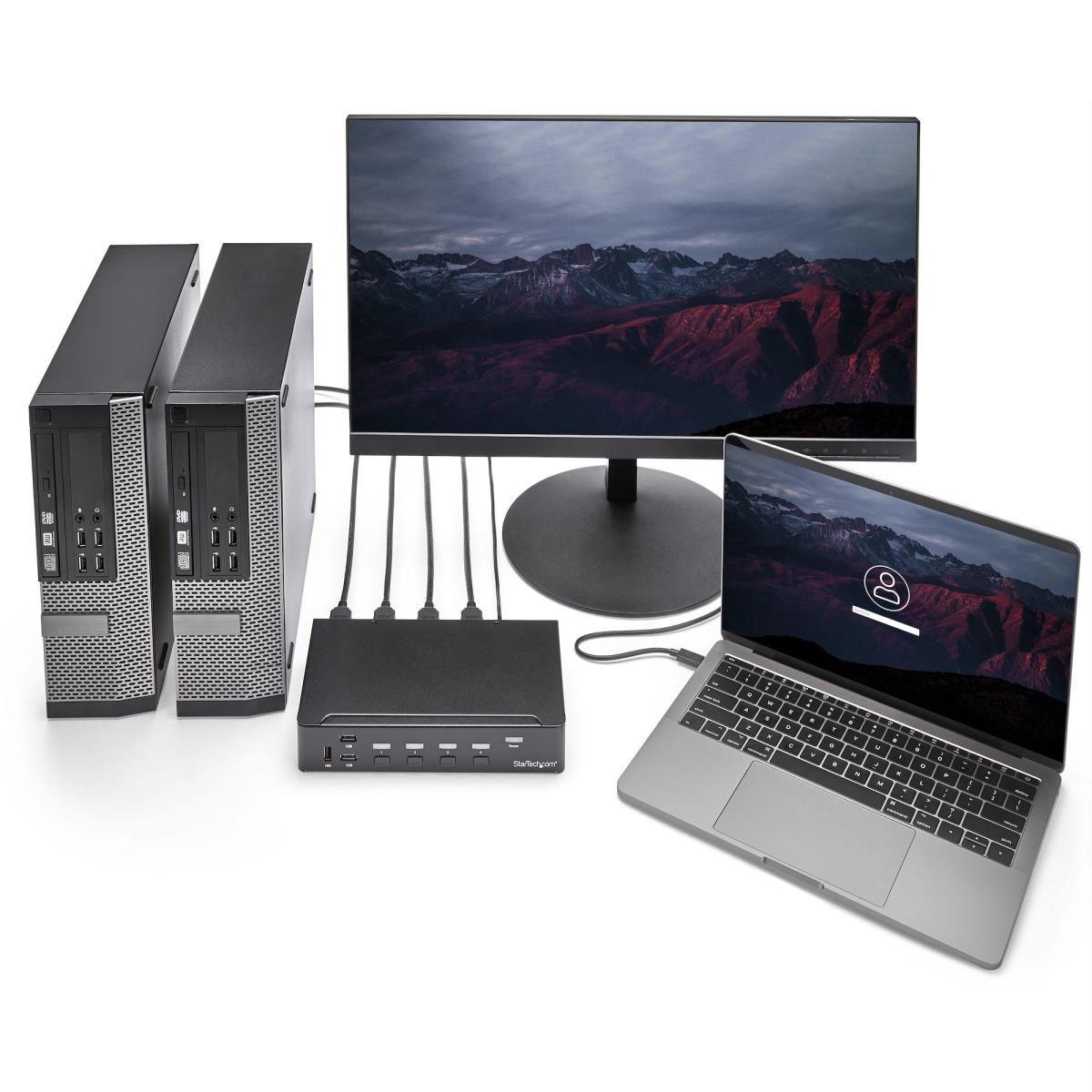 STARTECH.COM KVM Switch Hdmi - 4-port KVM Built-in USB 3.0 Hub-1080p