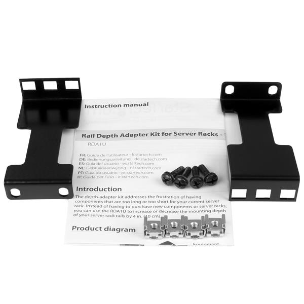 STARTECH.COM Rack Extender - 1u Rack Rack Depth Adapter Brackets-1u