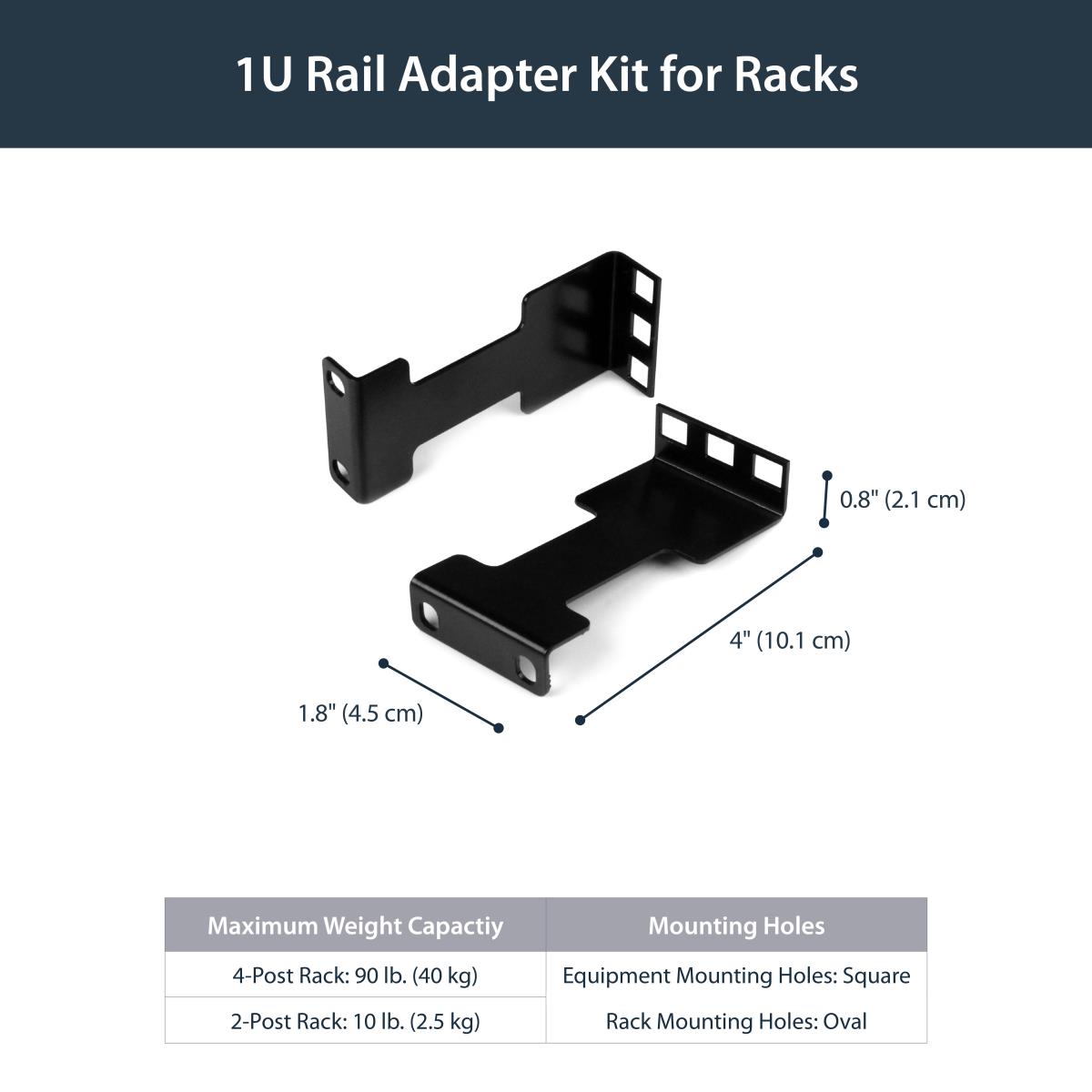 STARTECH.COM Rack Extender - 1u Rack Rack Depth Adapter Brackets-1u