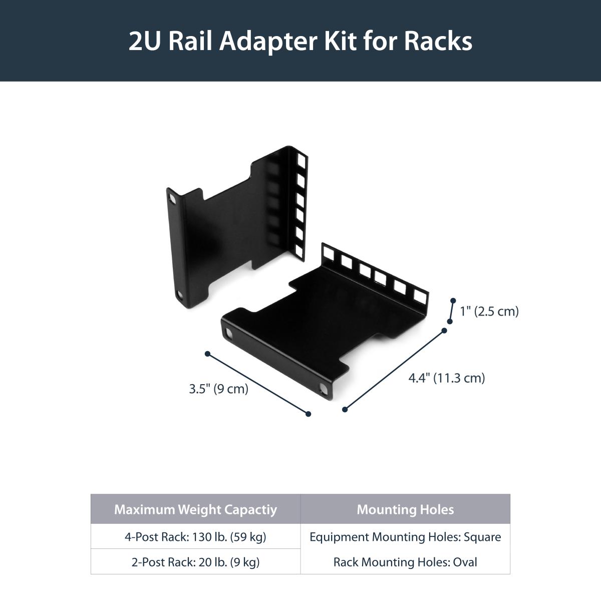 STARTECH.COM Rack Extender - 2u Rack Rack Depth Adapter Brackets-2u