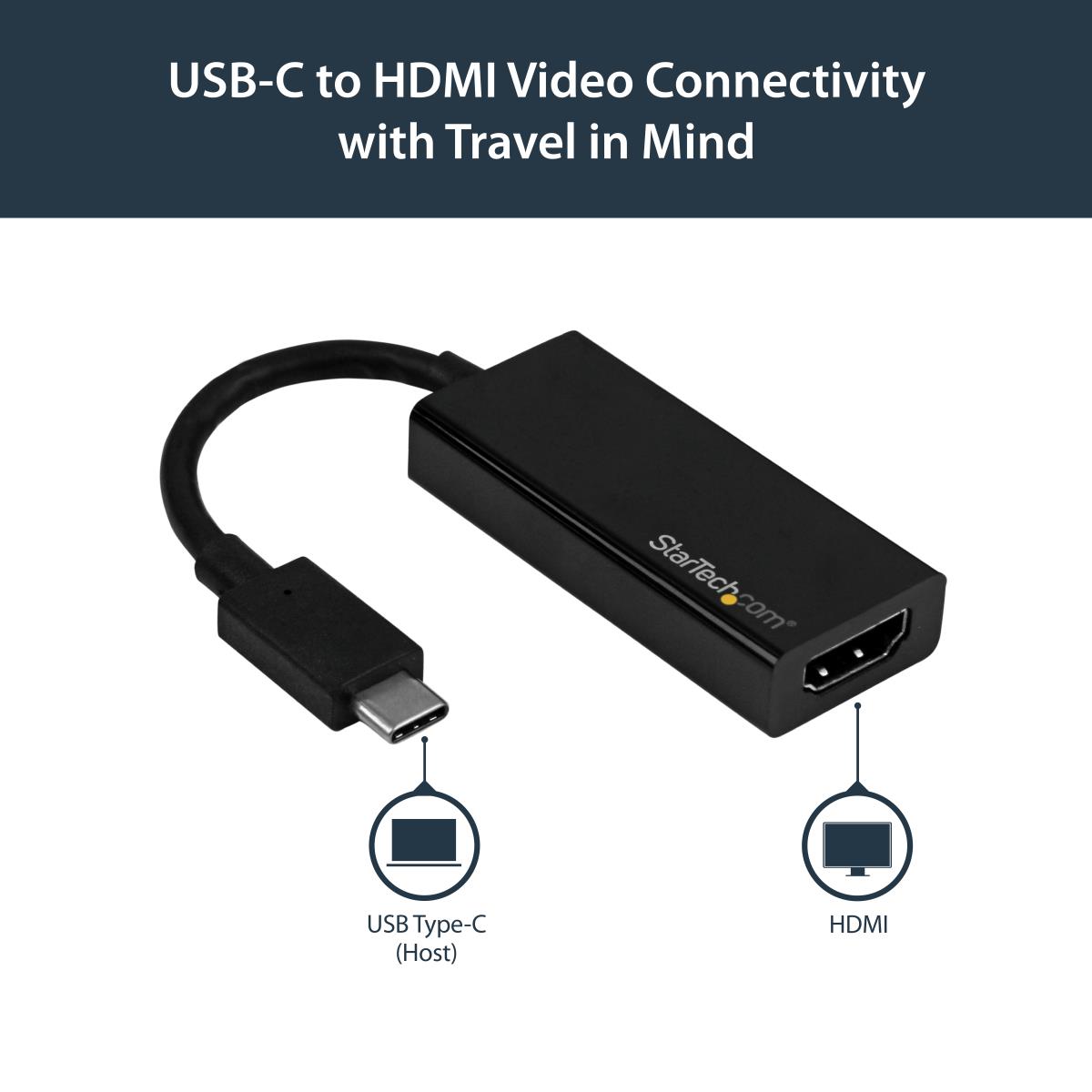 STARTECH.COM USB-c To Hdmi Adapter - 4k 60hz Black