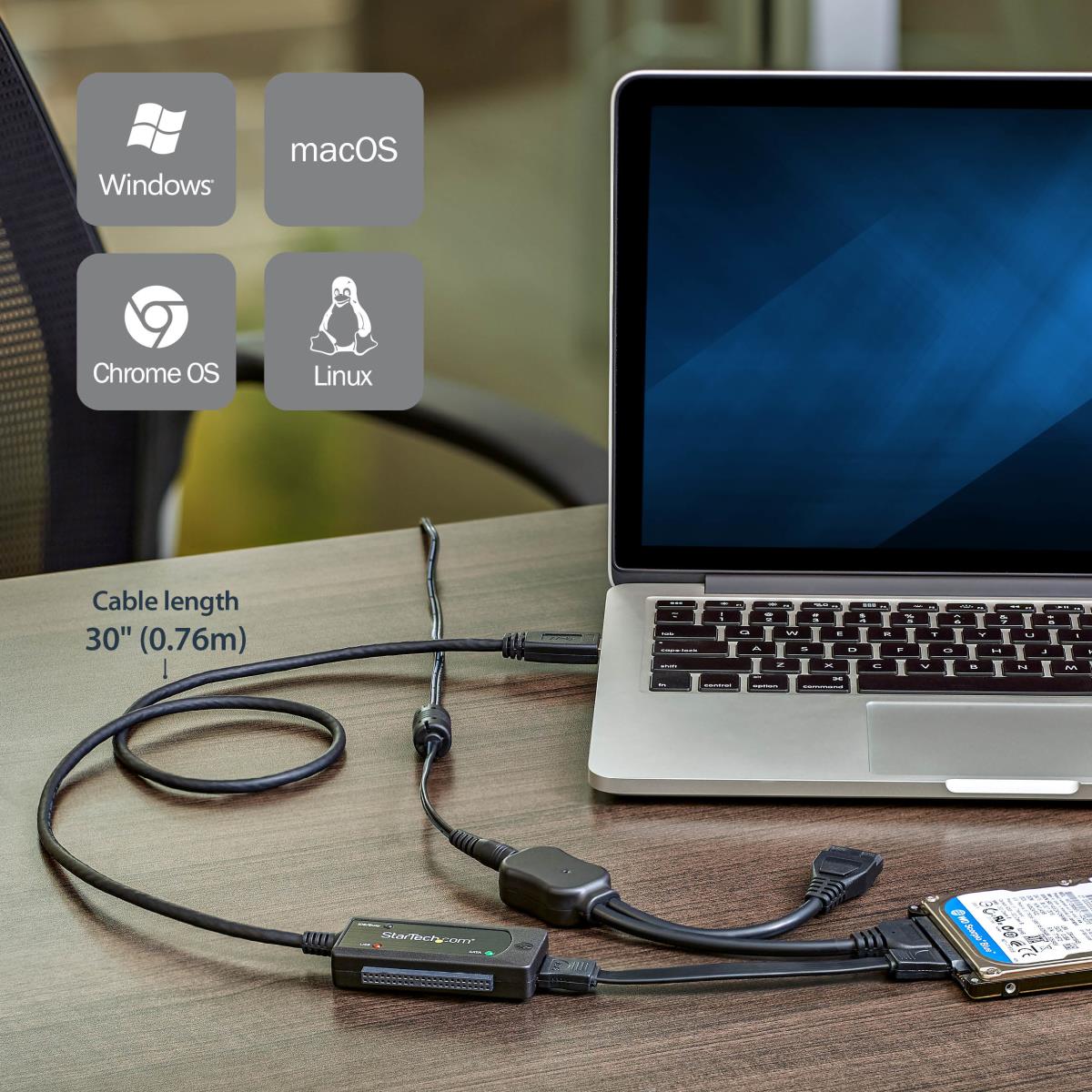 STARTECH.COM USB 3.1 (10 Gbps) Adapter Cable For 2.5in And 3.5in SATA Drives