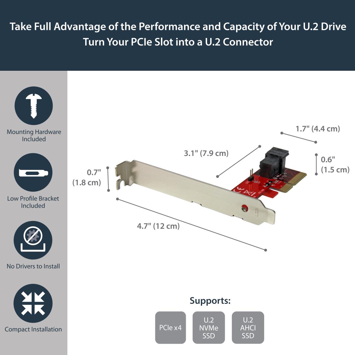 STARTECH.COM X4 Pci-e To Sff-8643 Adapter For Pci-e Nvme U.2 SSD