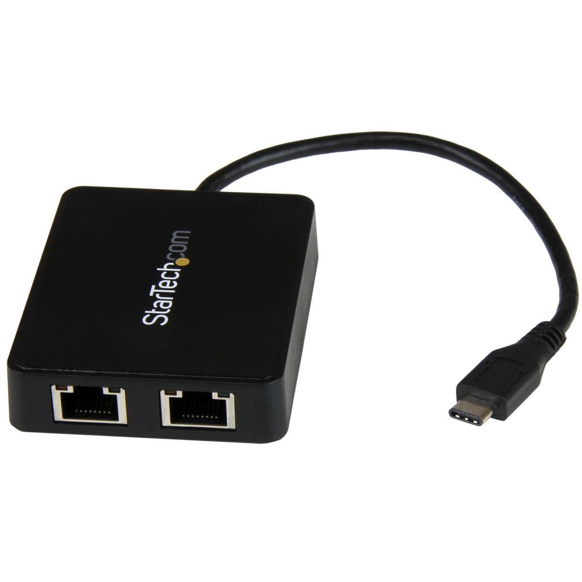 STARTECH.COM USB-c To Dual Gigabit Ethernet Adapter With USB (type-a) Port