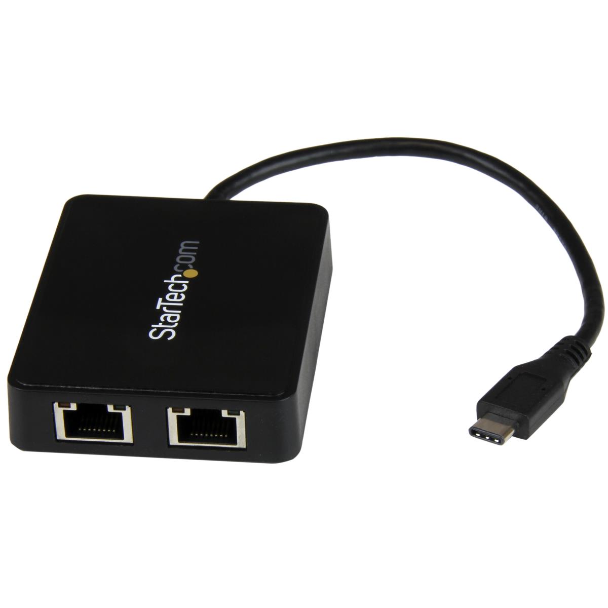 STARTECH.COM USB-c To Dual Gigabit Ethernet Adapter With USB (type-a) Port