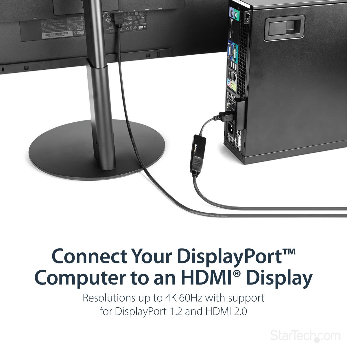 STARTECH.COM DisplayPort To Hdmi Convert 4k Uhd Dp To Hdmi Adapter - 4k 60hz