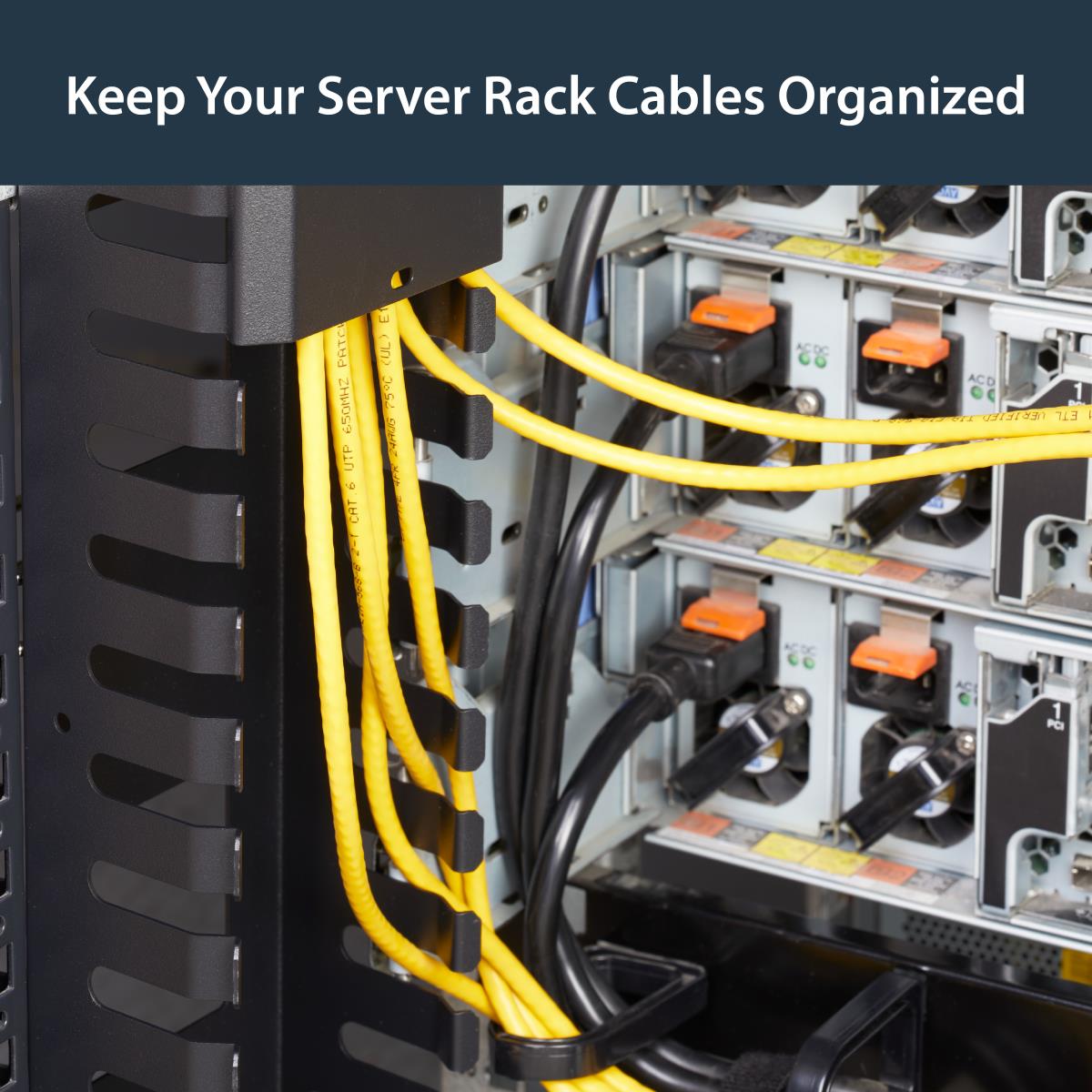 STARTECH.COM Vertical Cable Organizer With Finger Ducts - 0u - 6 Ft