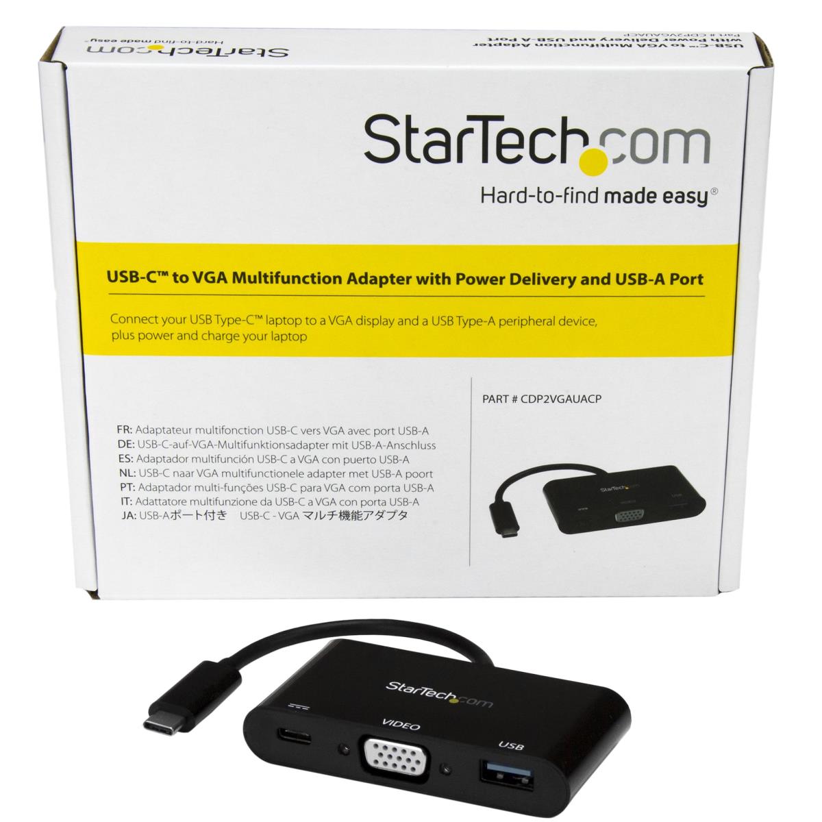 STARTECH.COM USB Type-c To Vga Adapter With Pd & USB Port - USB-c Adapter