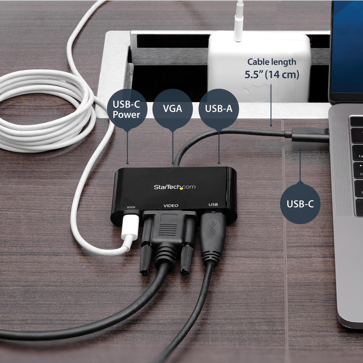 STARTECH.COM USB Type-c To Vga Adapter With Pd & USB Port - USB-c Adapter