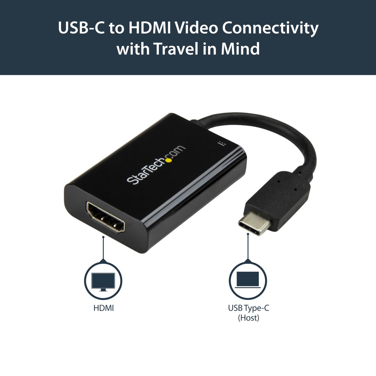 STARTECH.COM USB-c To Hdmi Video Adapter With USB Power Delivery 4k 60hz