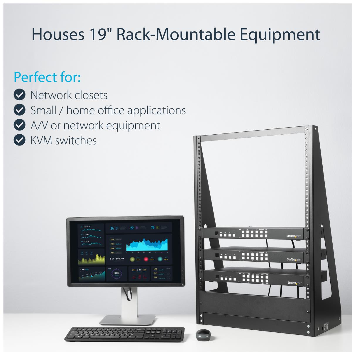 STARTECH.COM Heavy Duty 2-post Rack - 16u