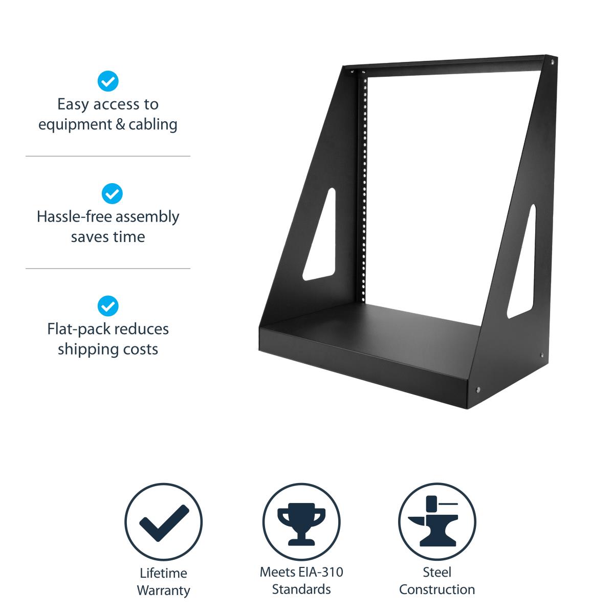 STARTECH.COM Open-frame Server Rack - 12u 2-post Heavy Duty Rack