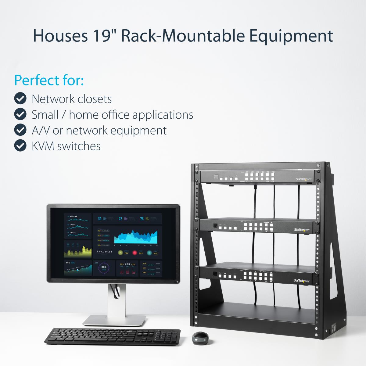 STARTECH.COM Open-frame Server Rack - 12u 2-post Heavy Duty Rack