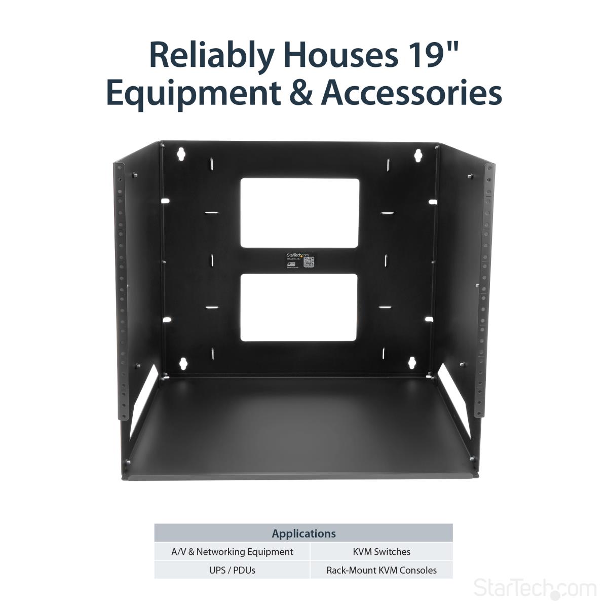 STARTECH.COM Wall-mountable Server Rack Wall Rack With Built-in Shelf 8u