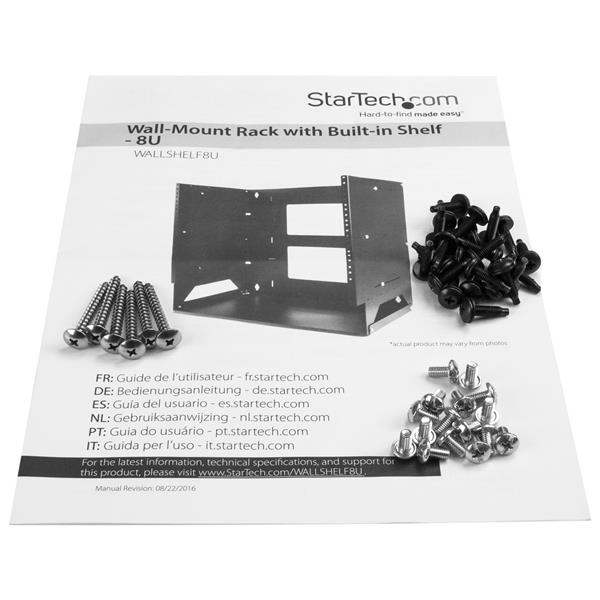 STARTECH.COM Wall-mountable Server Rack Wall Rack With Built-in Shelf 8u