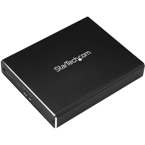 STARTECH.COM Dual Drive Enclosure M.2 SATA - Raid USB 3.1 Gen 2 USB C / USB A