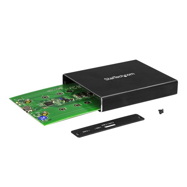 STARTECH.COM Dual Drive Enclosure M.2 SATA - Raid USB 3.1 Gen 2 USB C / USB A