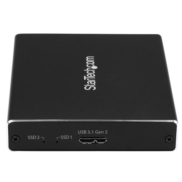 STARTECH.COM Dual Drive Enclosure M.2 SATA - Raid USB 3.1 Gen 2 USB C / USB A