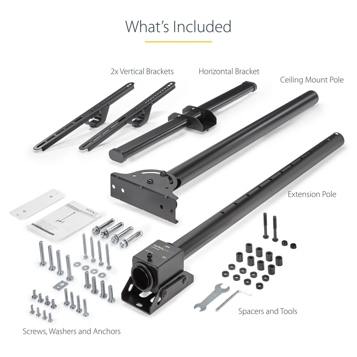 STARTECH.COM Heavy-duty Steel Ceiling Mount For 3in - 7in Lcd/led/plasma Tv