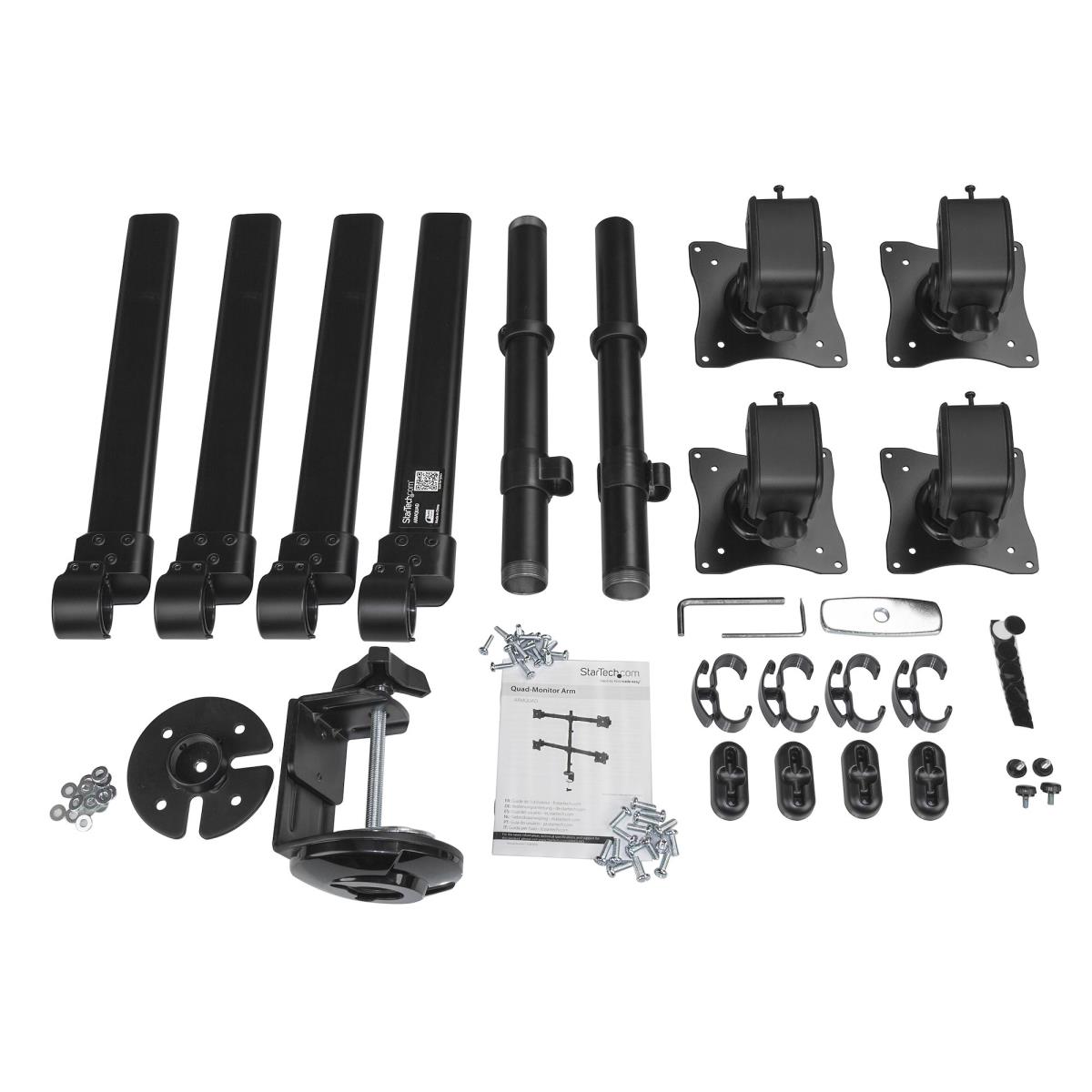 STARTECH.COM Desk Mount Quad Monitor Arm - Articulating - Heavy Duty Steel