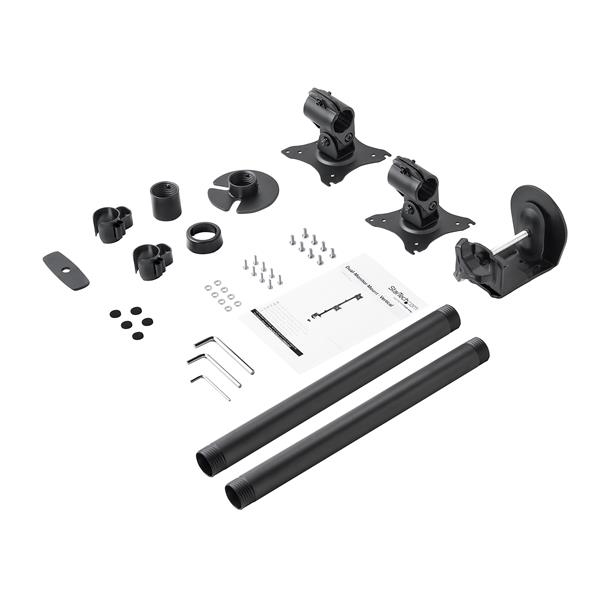 STARTECH.COM Dual Monitor Mount - Vertical For Monitors Up To 27in - Steel