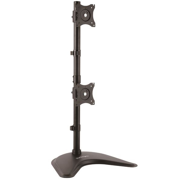 STARTECH.COM Dual Monitor Stand - Vertical For Monitors Up To 27in - Steel