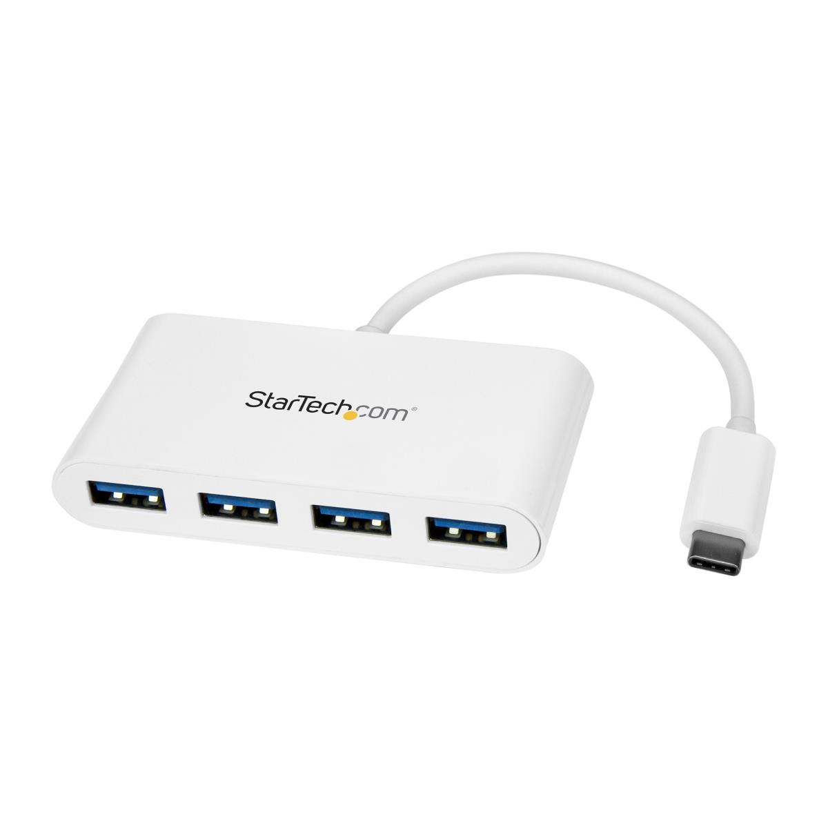 STARTECH.COM USB-c Hub - USB-c To 4x USB-a - 4port Bus Powered USB 3.0 Hub White