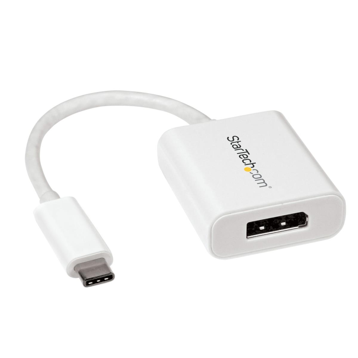 STARTECH.COM USB C To DisplayPort Adapter - 4k 60hz - White