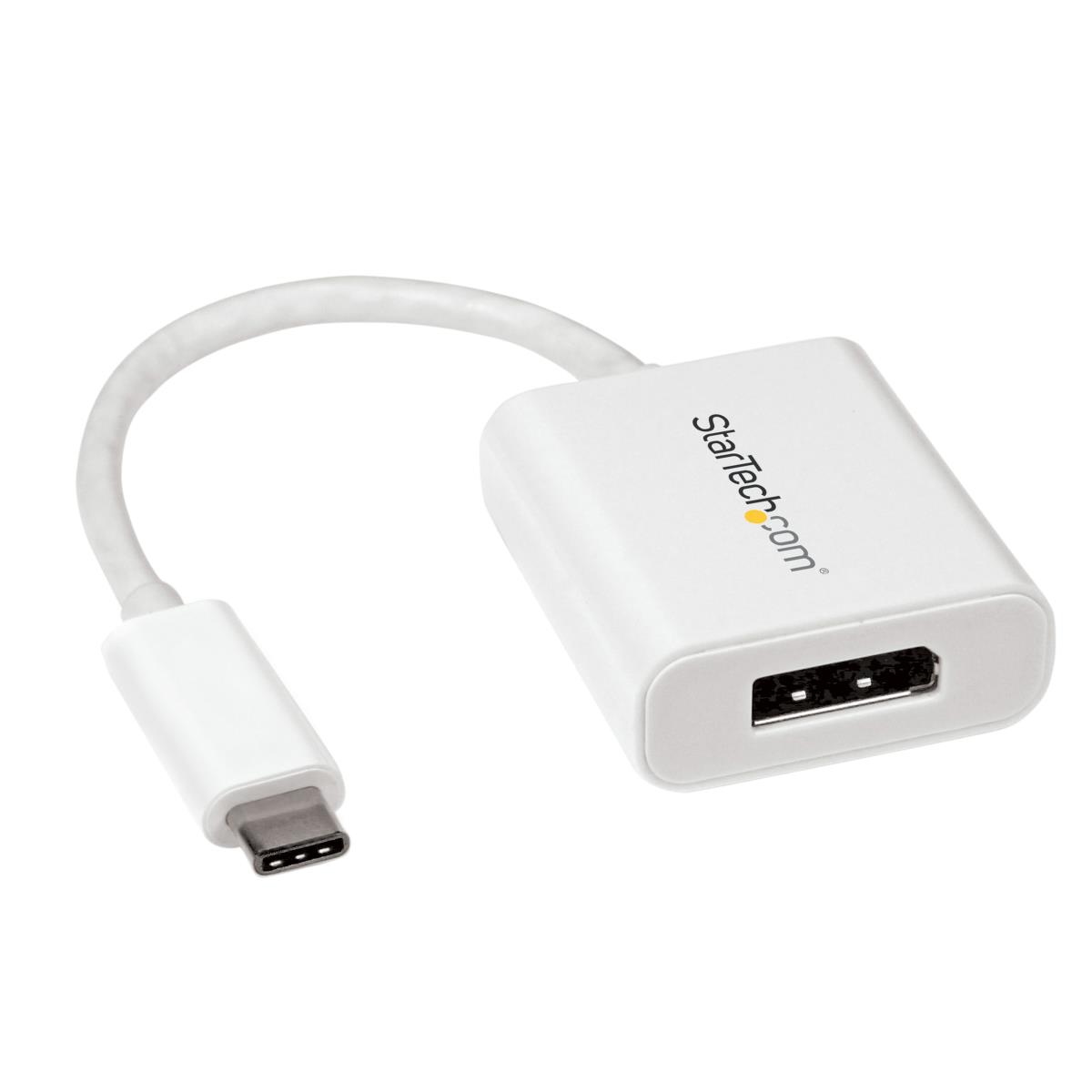STARTECH.COM USB C To DisplayPort Adapter - 4k 60hz - White