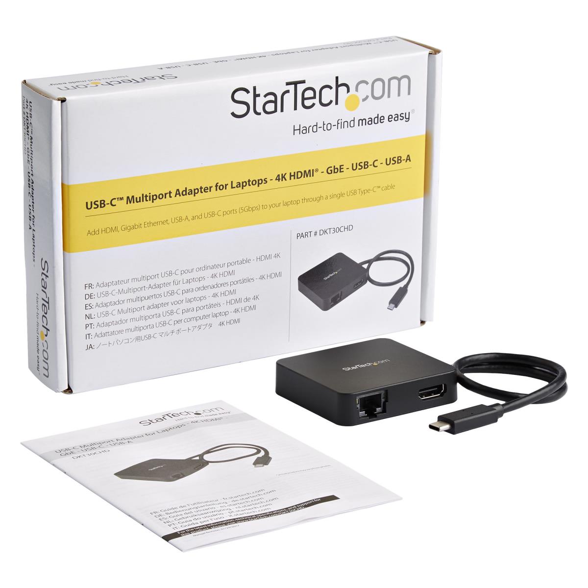 STARTECH.COM USB-c Multiport Adapter - With 4k Hdmi Gbe USB-c USB-a Ports