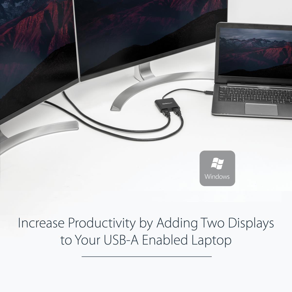 STARTECH.COM USB To Dual Hdmi Adapter - 4k
